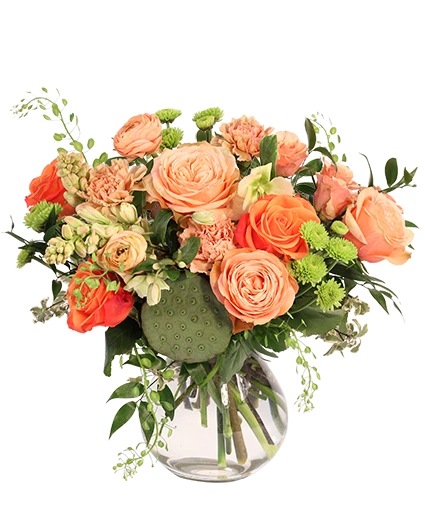 A Pinch of Peach Floral Arrangement 