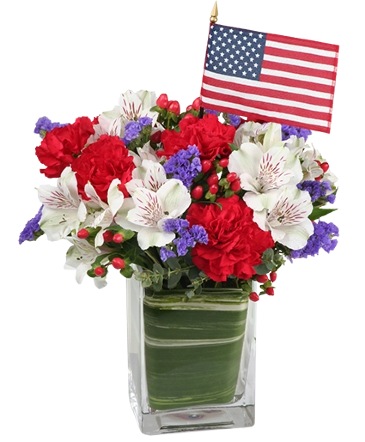 Made In The USA Patriotic Arrangement in Batesville, AR | Signature Baskets Flowers & Gifts