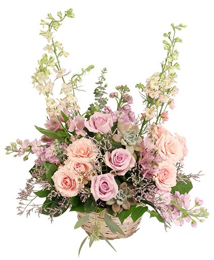 Peaceful Dawn Basket Arrangement