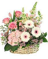 Pink Bundles of Joy Basket Arrangement
