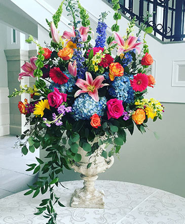Rainbow Sunshine Table Arrangement in Batesville, AR | Signature Baskets Flowers & Gifts