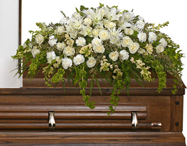 TRANQUILITY CASKET SPRAY Funeral Flowers in Batesville, AR | Signature Baskets Flowers & Gifts