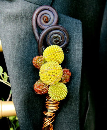 Sunshine Billy Ball Boutonniere in Batesville, AR | Signature Baskets Flowers & Gifts