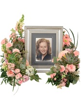 Touching Tranquility Memorial Flowers   (frame not included) 