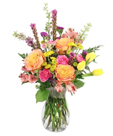 Vibrant Kaleidoscope Vase Arrangement  in Batesville, AR | Signature Baskets Flowers & Gifts