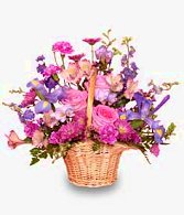 MAUVE-LOUS BOUQUET Flower Basket