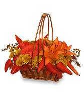 ORANGE OPULENCE Basket Bouquet