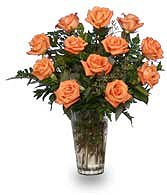 ORANGE BLOSSOM SPECIAL Vase of Orange Roses