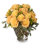 COOL YELLOW SUNRISE Yellow Roses Bouquet