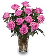 SWEET ATHENA'S ROSES Pink Roses Vase