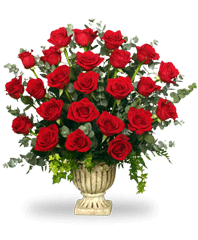 REGAL ROSES URN   Funeral Flowers