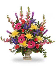 COLORFUL CONDOLENCES TRIBUTE  Funeral Flowers