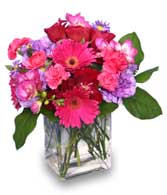 HOT PINK PIZZAZZ  Flower Arrangement