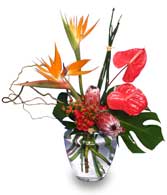 EXOTIC FLORAL VASE of Fresh Flowers