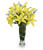 LILIES AMARILLAS HERMOSAS Arreglo Floral